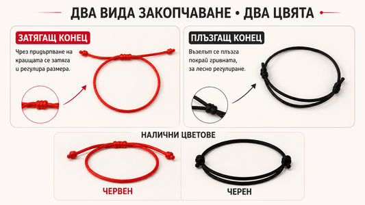 Гривна на конец видове закопчаване