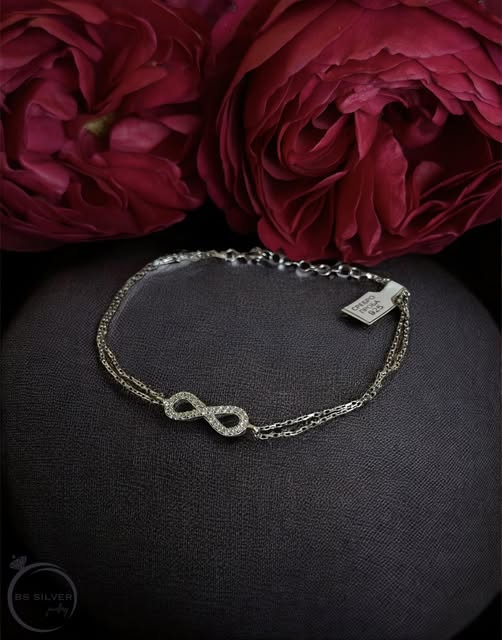 Сребърна гривна „Безкрайност“