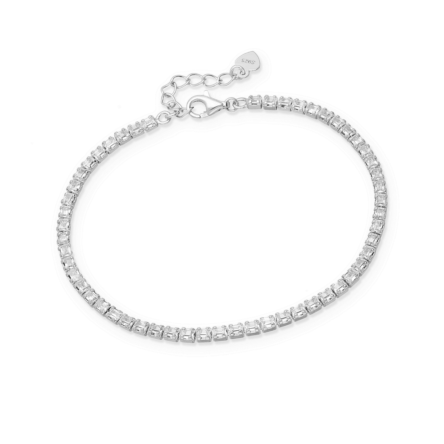 Сребърна гривна „Ная“ с цирконии