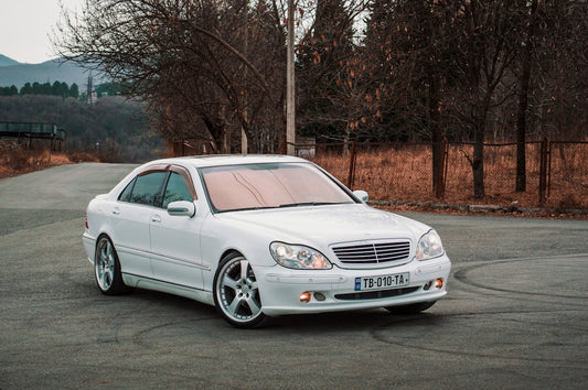 a car parked in a parking lot