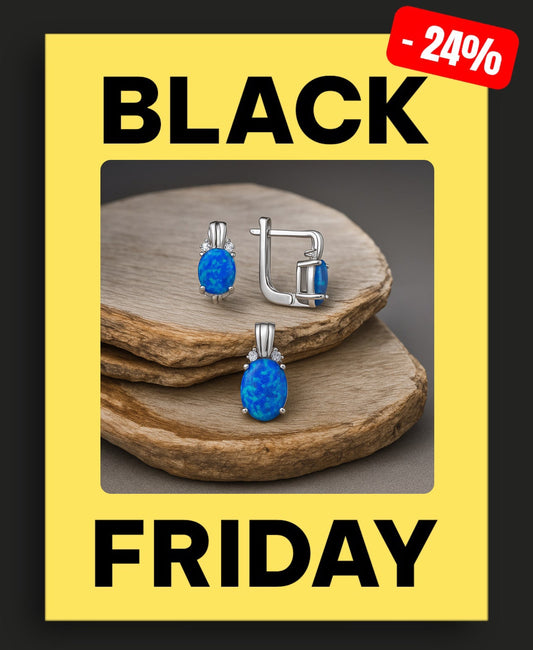 Сребърен комплект „Опал“