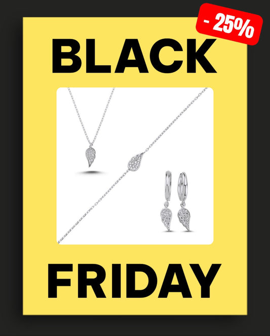 Сребърен комплект „Ангелски криле“