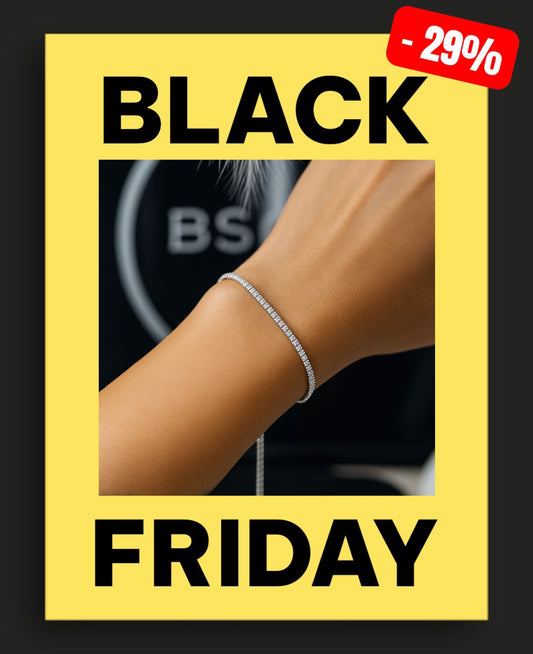 Сребърна гривна „Лукс“ с цирконий