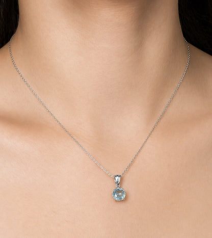 Сребърно колие „Син кварц“ | BS SILVER JEWELLERY