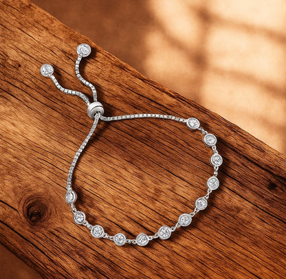 Сребърна гривна „Лина“ с цирконии - BS SILVER JEWELLERY