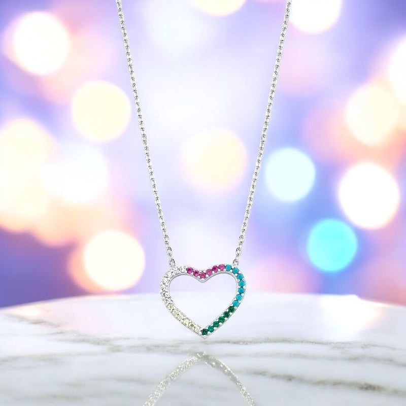 колие дъга сърце