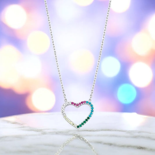 колие дъга сърце