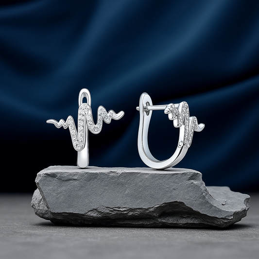 Сребърни обеци „Пулс“