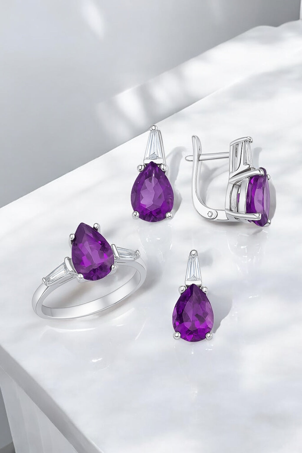 Сребърен комплект „Аметист“