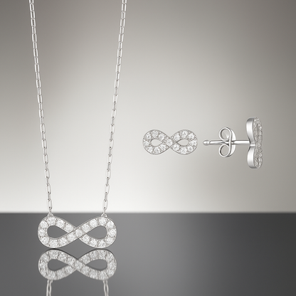 Сребърен комплект безкрайност | BS SILVER JEWELLERY