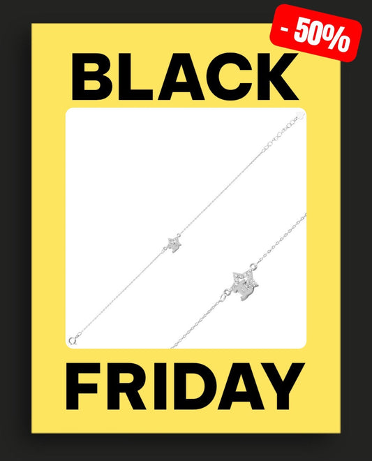 Сребърна гривна „Звезда“