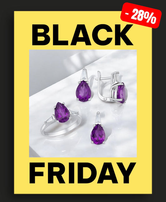 Сребърен комплект „Аметист“