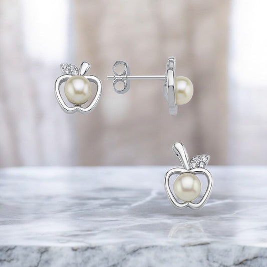 Сребърен комплект „Ябълка“ - BS SILVER JEWELLERY