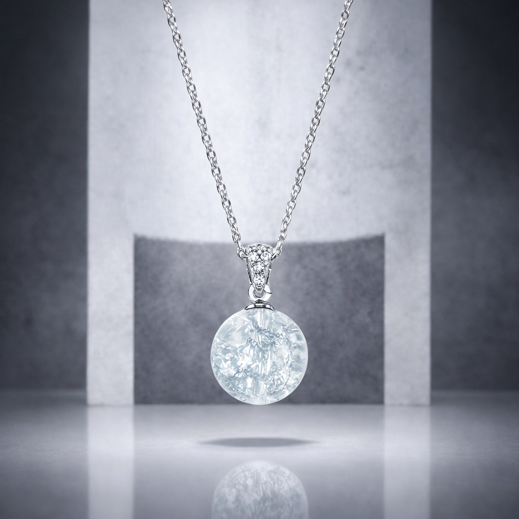 Сребърно колие „Кварц“ - BS SILVER JEWELLERY