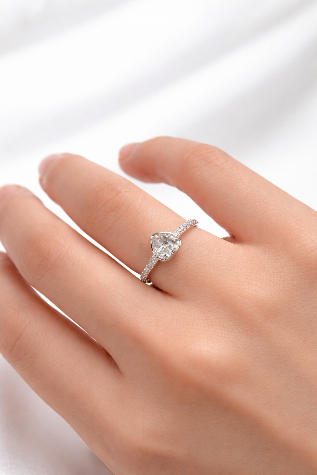 Сребърен пръстен сърце | BS SILVER JEWELLERY