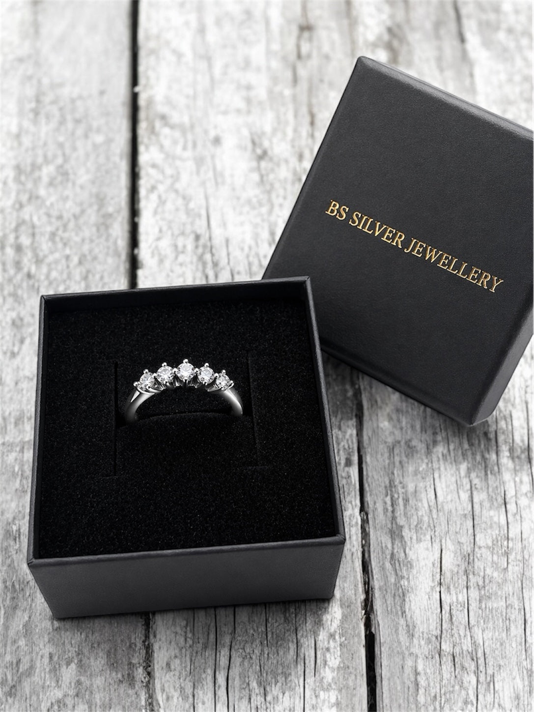 Сребърен пръстен с цирконии | BS SILVER JEWELLERY