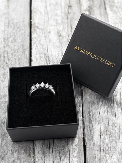 Сребърен пръстен с цирконии | BS SILVER JEWELLERY