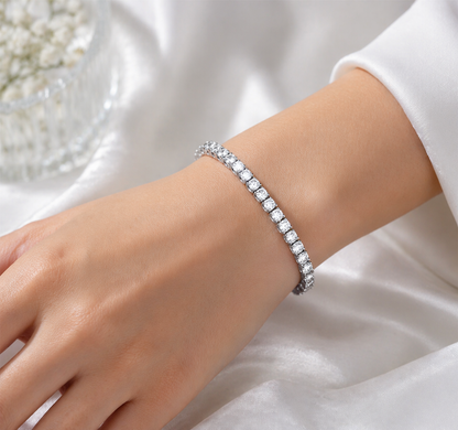 Сребърна гривна с цирконий - BS SILVER JEWELLERY