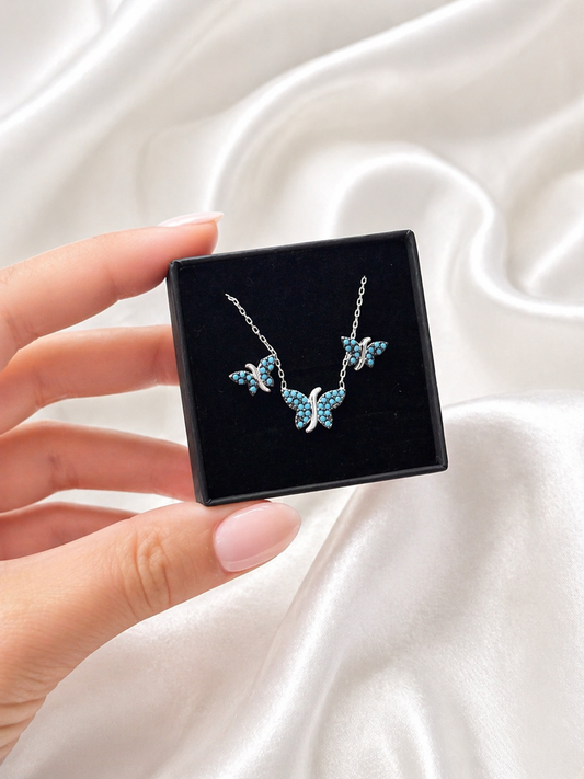 Сребърен комплект „Пеперуда“ | BS SILVER JEWELLERY