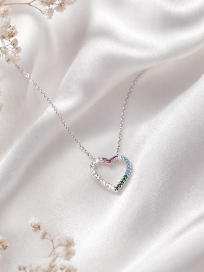 Сребърно колие сърце | BS SILVER JEWELLERY 