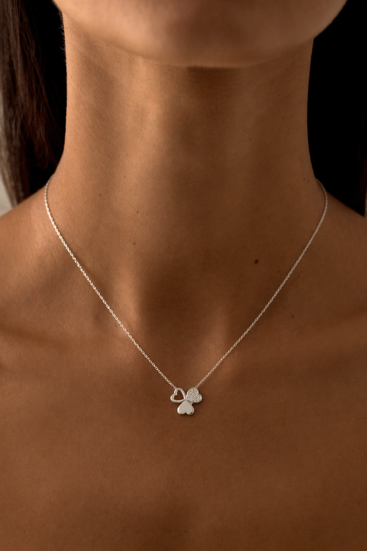 Сребърно колие детелинка | BS SILVER JEWELLERY