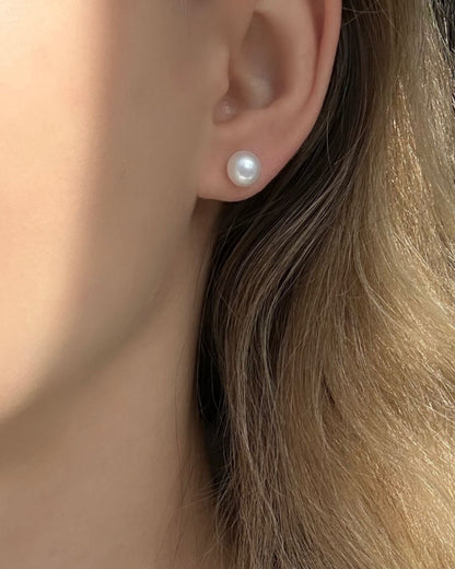 Сребърни обеци с перли| BS SILVER JEWELLERY