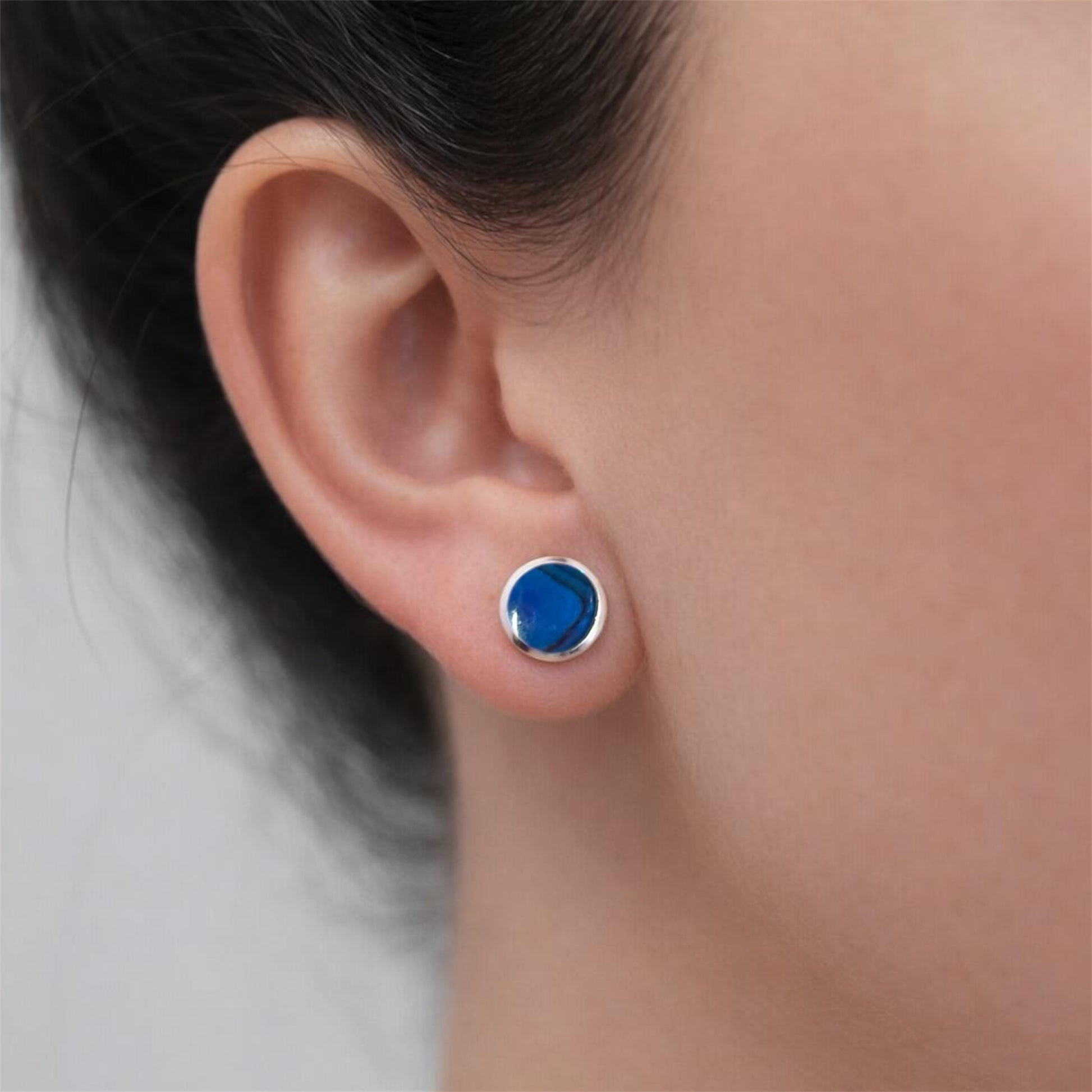 Сребърни обеци с естествен седеф | BS SILVER JEWELLERY