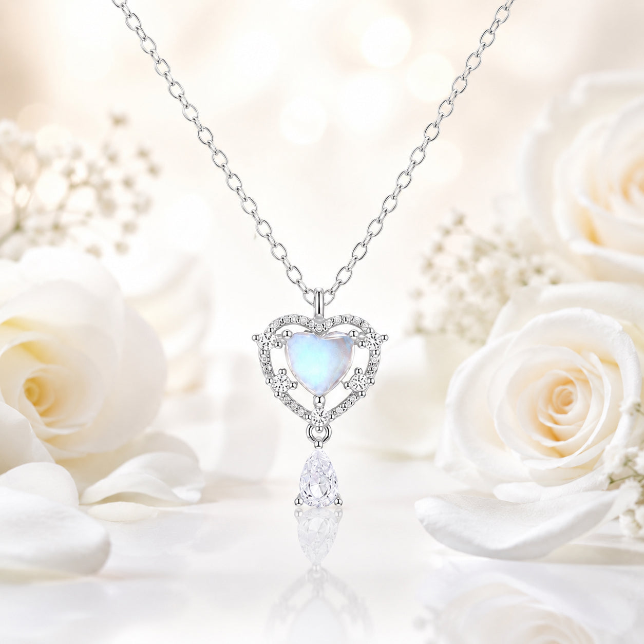сребърно колие Love Forever сърце 925